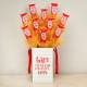 Kitkat Luscious Bouquet - 10 Nestle Kitkats Chocolates in Chocolate Box for Sister