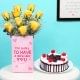 Combo of Roses and Cake for Wife