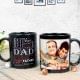 Personalised Dad Black Fathers day Mug with Both Sided View