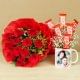 Personalised Mug With Kitkat and Roses