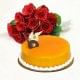 Red Roses with Mango Cake Online Delivery