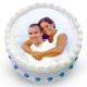 Snowkissed Photo Cake for birthday or Anniversary