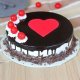 Happy Wedding Anniversary Cake with Heart and Cherries