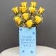 Yellow Rose Flower Box for Husband