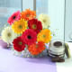 Oreo Jar Cake with Mixed Gerberas Bunch