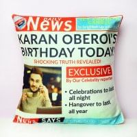 Printed Personalised Birthday Gift Cushion