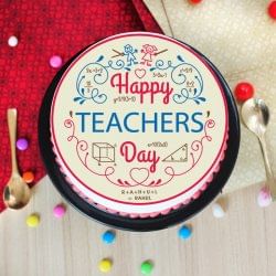 Teachers Day Poster Cake