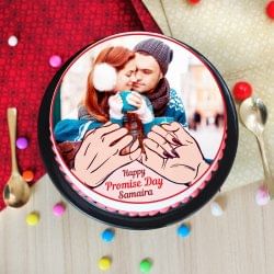 Promise day special photo cake