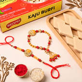 Stylish Bhaiya Bhabhi Rakhis N Kaju Burfi