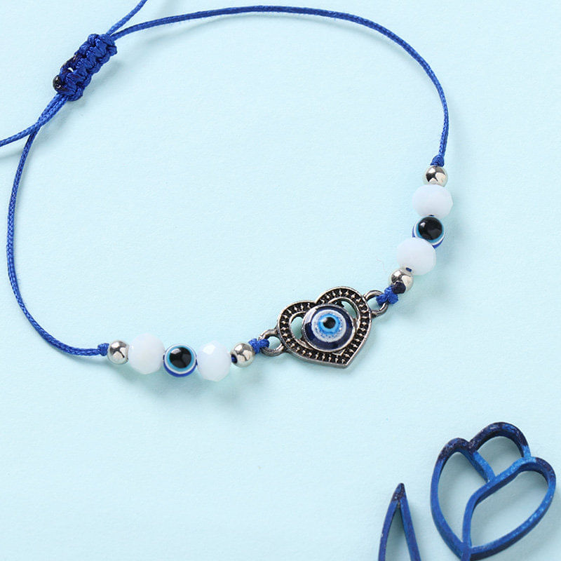 Stylish Heart Evill Eye Rakhi-Netherland