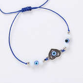 Stylish Heart Shape Evill Eye Bracelet Rakhi