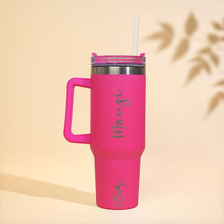 Stylish Hot Pink Personalised Tumbler
