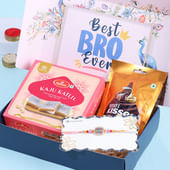 Stylish Rakhi N Sweet Treats Hamper