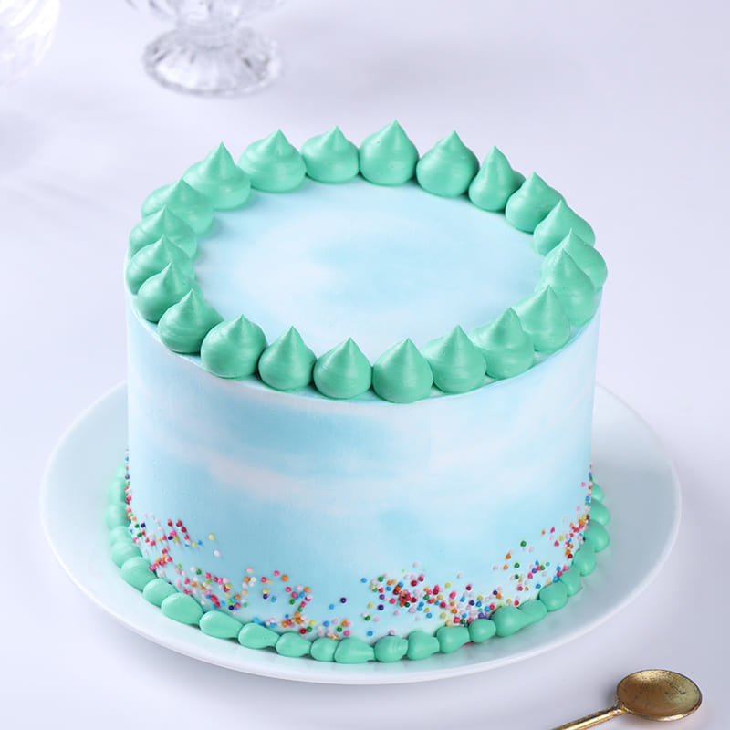 Sumptuous Green Cake Order Online for Kids Birthday