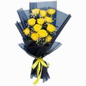 Sun Kissed Yellow Roses Bouquet