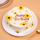 Sunflower Birthday Delight Cake