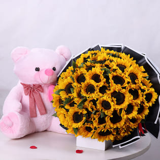 Sunflower Serenade N Teddy Combo