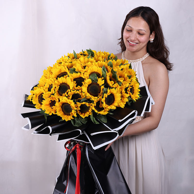 A Dark Serenade Of Sunflowers