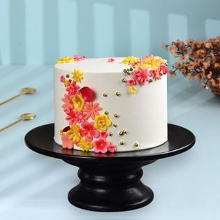 Sunlit Blooms Anniversary Cake