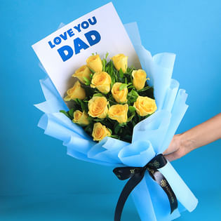 Sunlit Rose Whispers For Dad