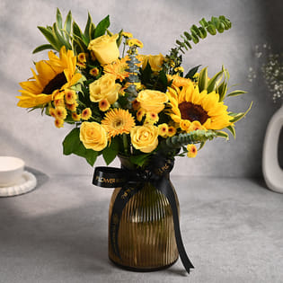 Sunny Bliss Yellow Vase