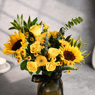 Sunny Bliss Yellow Vase