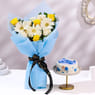 Sunny Elegance Bouquet N Choco Bento Cake