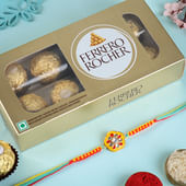Sunshine Bloom Rakhi With Chocolates
