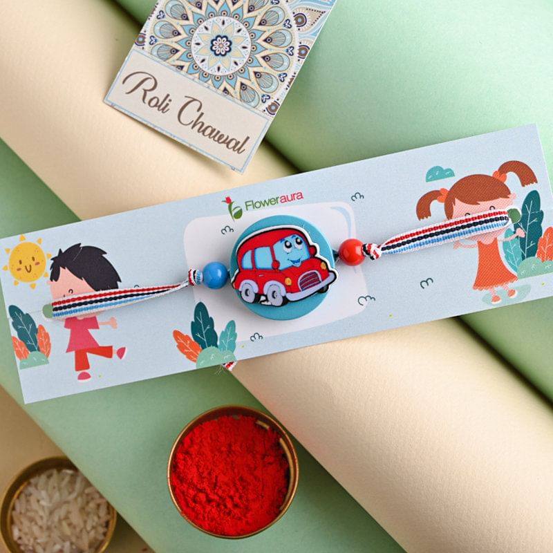 Order Cartoon for Kids online - Super Car Rakhi