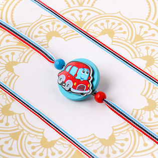 Cartoon Red Car Rakhi-New zealand