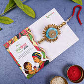 Send Designer Rakhi Online with card and chocolate box