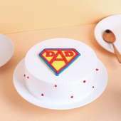 Super Dad Cream N Fondant Cake