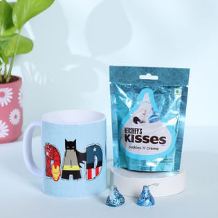 Super Hero Dad Mug With Chocolate - Personalised Hamper