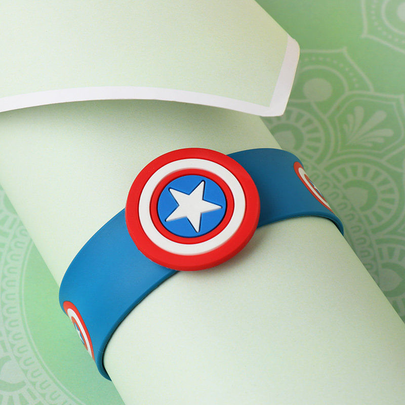Captain America Band Rakhi for Brother