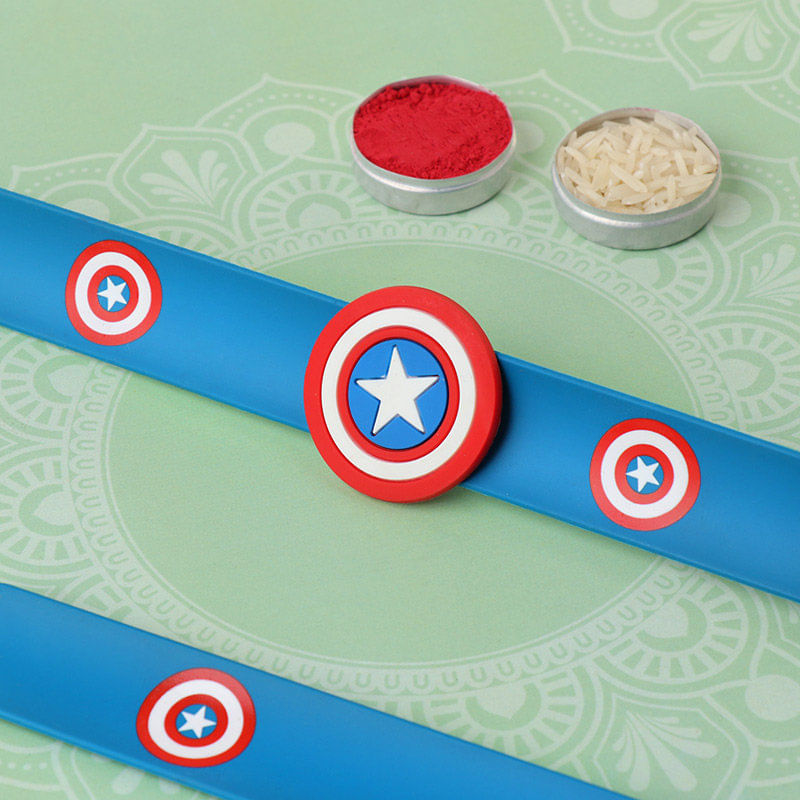 Captain America Band Rakhi for Brother
