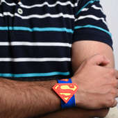 Order Cartoon Rakhi Online For Kids - Supercool Superman Band