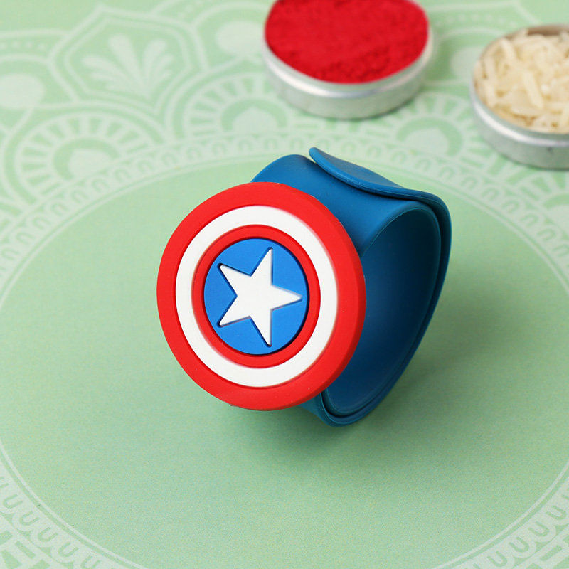 Captain America Band Rakhi for Brother