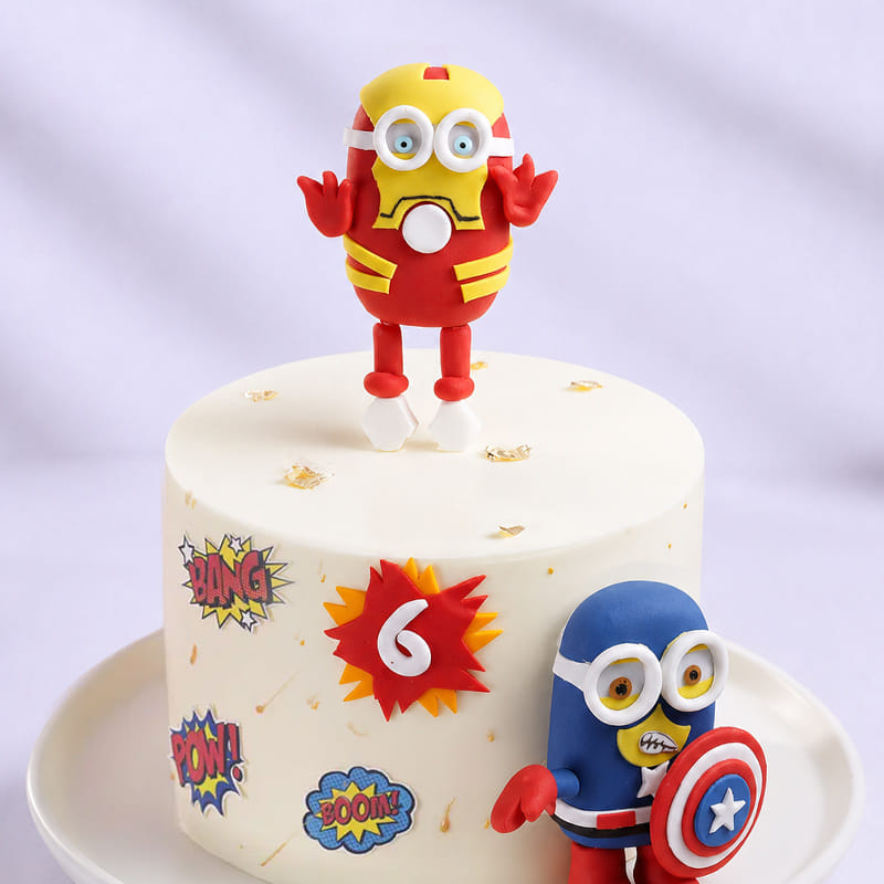 Superhero Minions Cake