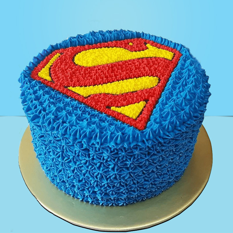 Superman Theme Cream Cake