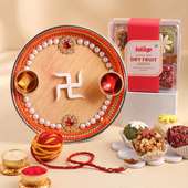 Swastik Bhai Dooj Thali With Dryfruit Ladoos