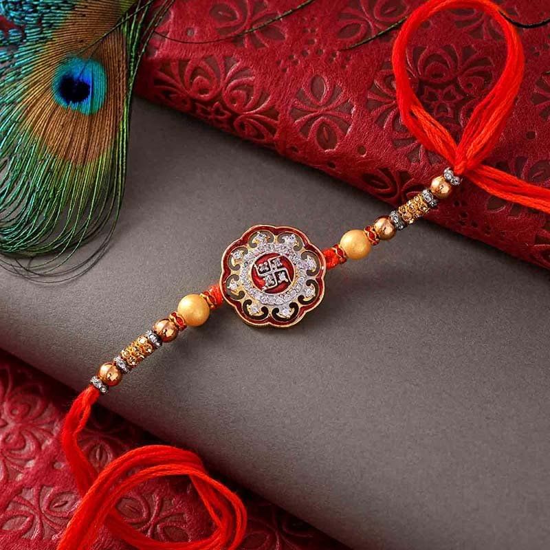 Swastik Premium Stone Rakhi