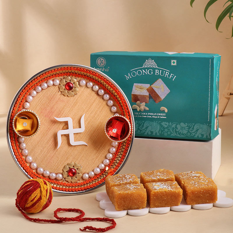 Swastik Tikka Thali With Moong Burfi