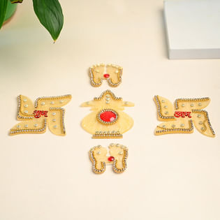 Order Swastika Charan N Kalash Pattern Diwali Rangoli