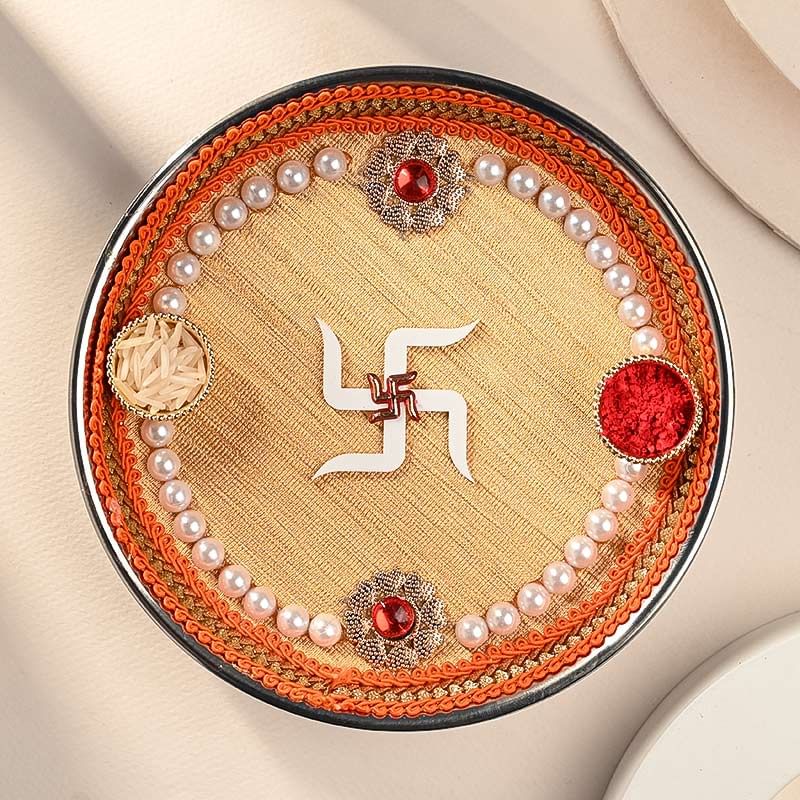 Swastika N Pearls Bhai Dooj Thali