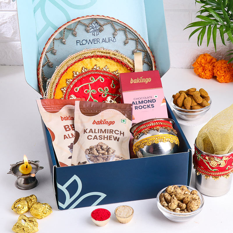 Sweet And Nutty Karwa Chauth Thali Hamper