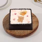 Sweet Bear Teddy Day Choco Photo Cake