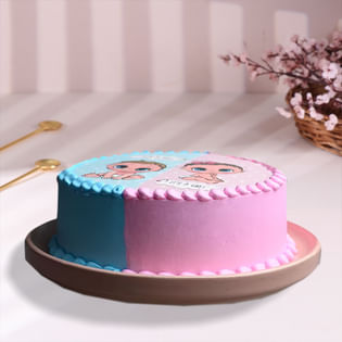 Side View of Baby Shower Cake