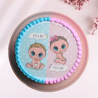 Top View of Baby Shower Cake