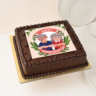Top view of Choco Cake For Grandparents