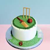 Sweet Cricket Fondant Cake